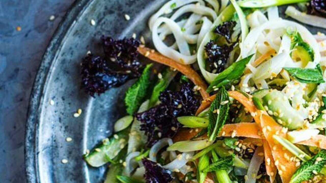 Tahini crunch noodle salad