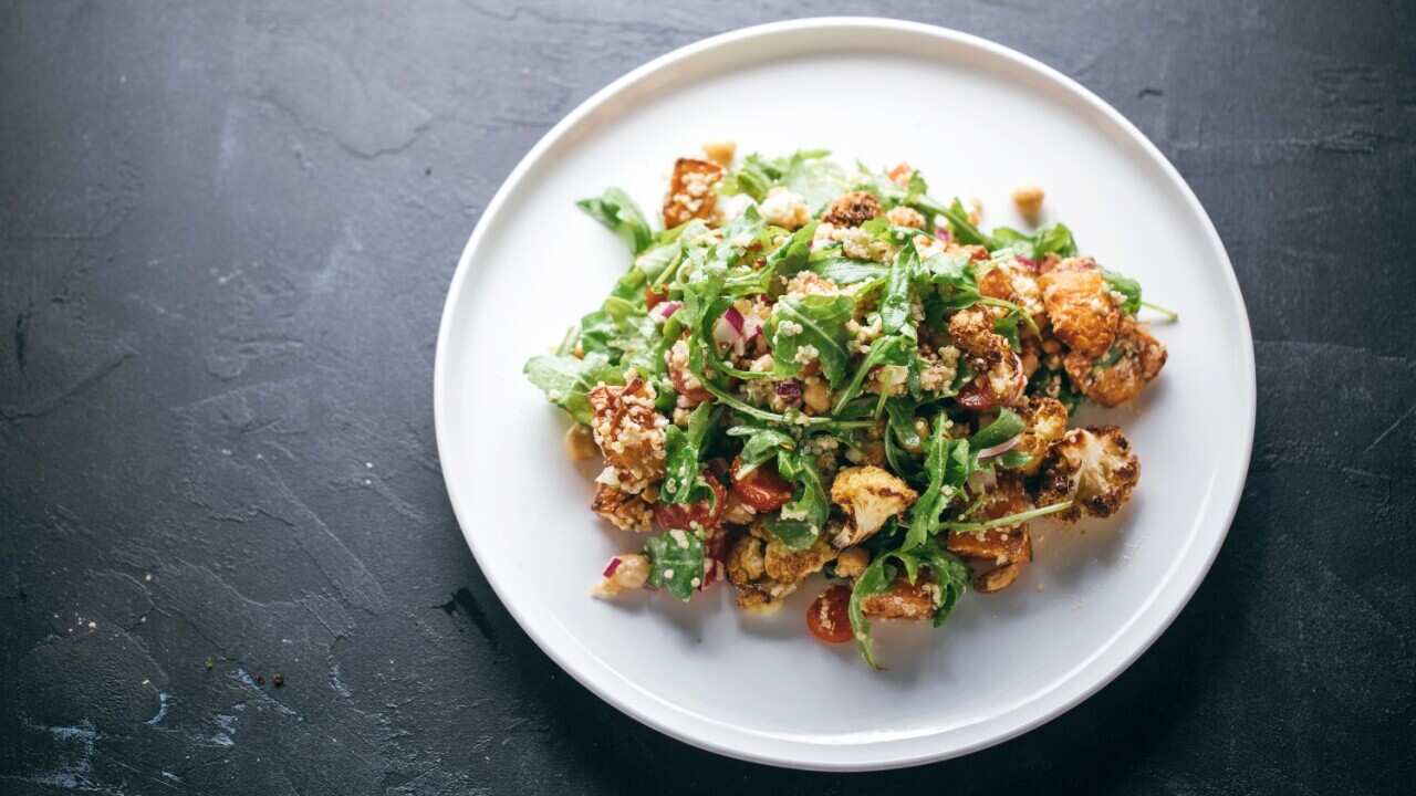 Roast vegetable and quinoa salad