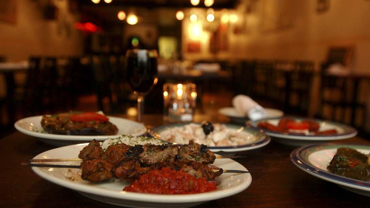 Tapas dishes at a meyhane