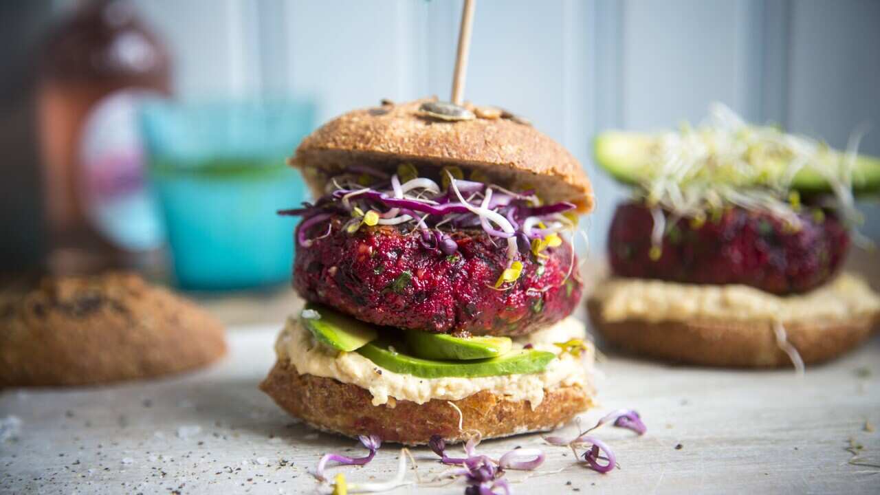 Donal's beetroot burger