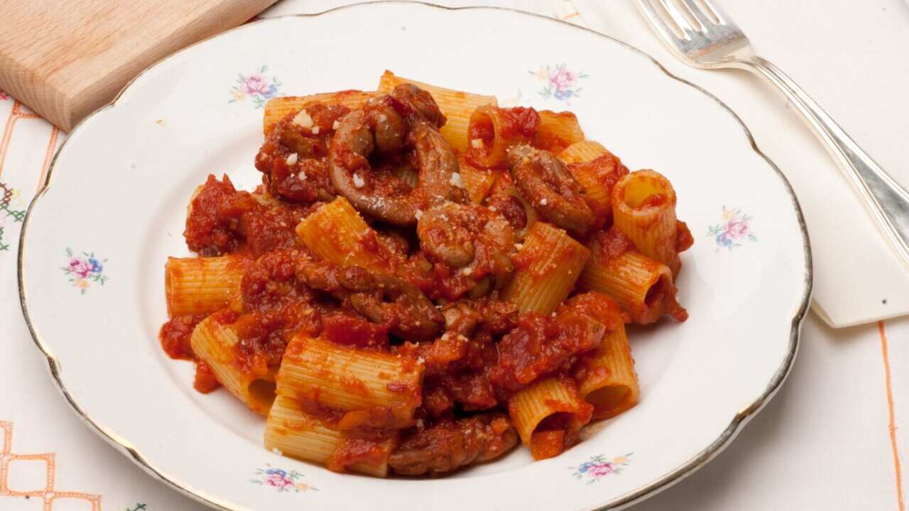 Rigatoni con la pajata