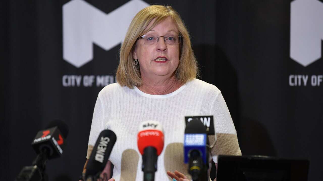 Victoria Police Minister Lisa Neville addresses the media during a press conference in Melbourne on Wednesday.