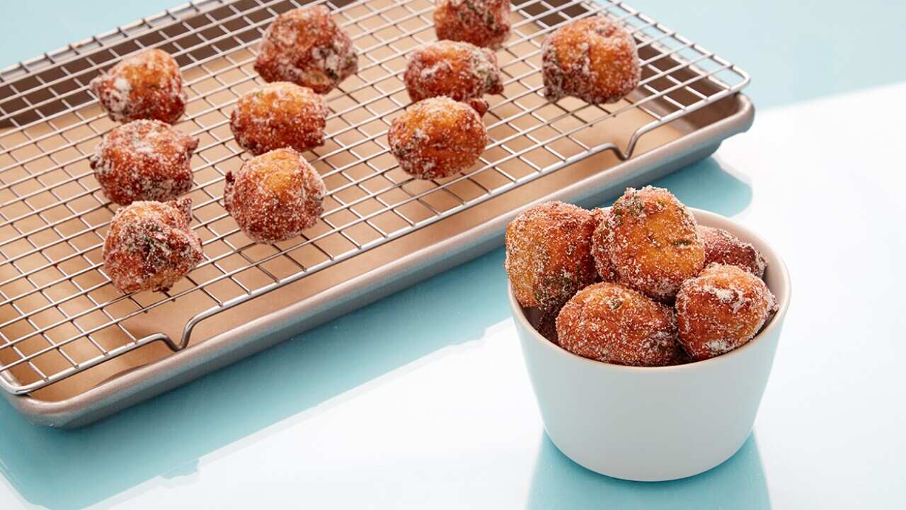 Basil lemon zeppole