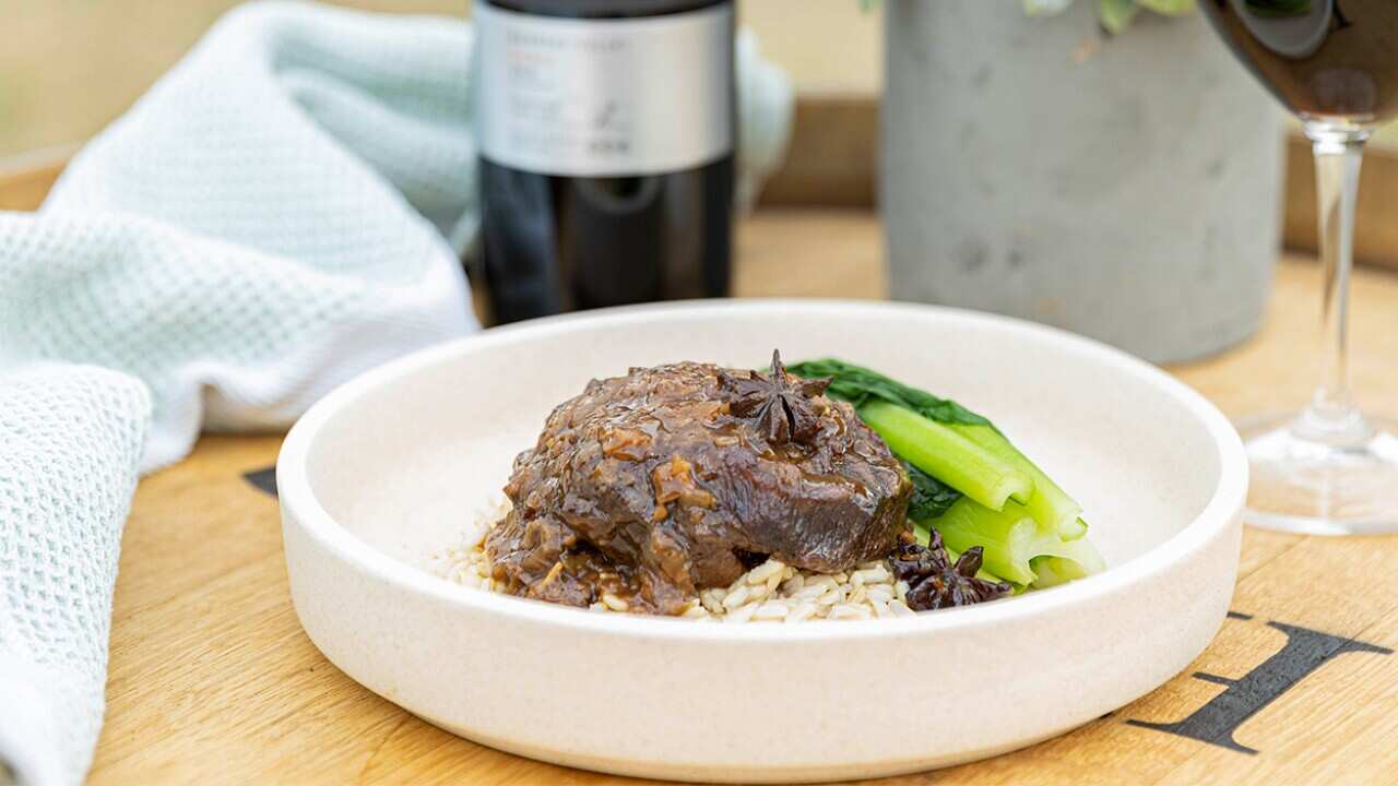 Braised beef cheek with star anise