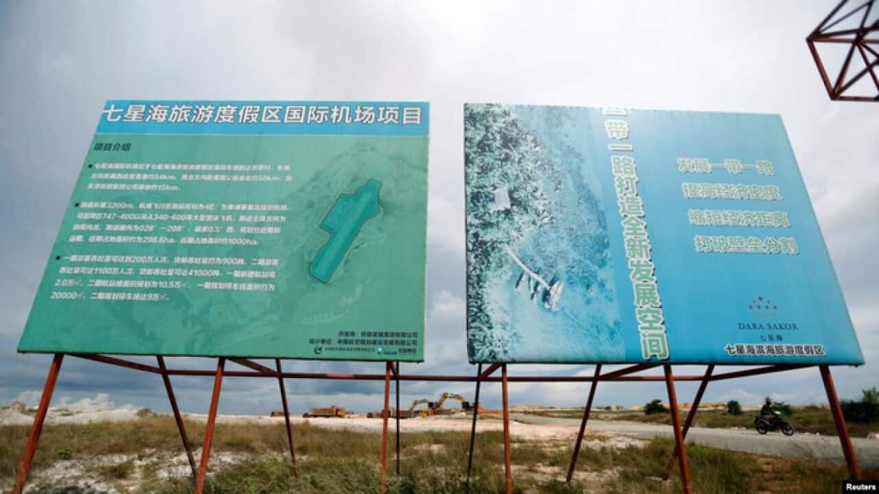 An airport construction site is seen in an area developed by China company Union Development Group at Botum Sakor in Koh Kong province, Cambodia, May 6, 2018.