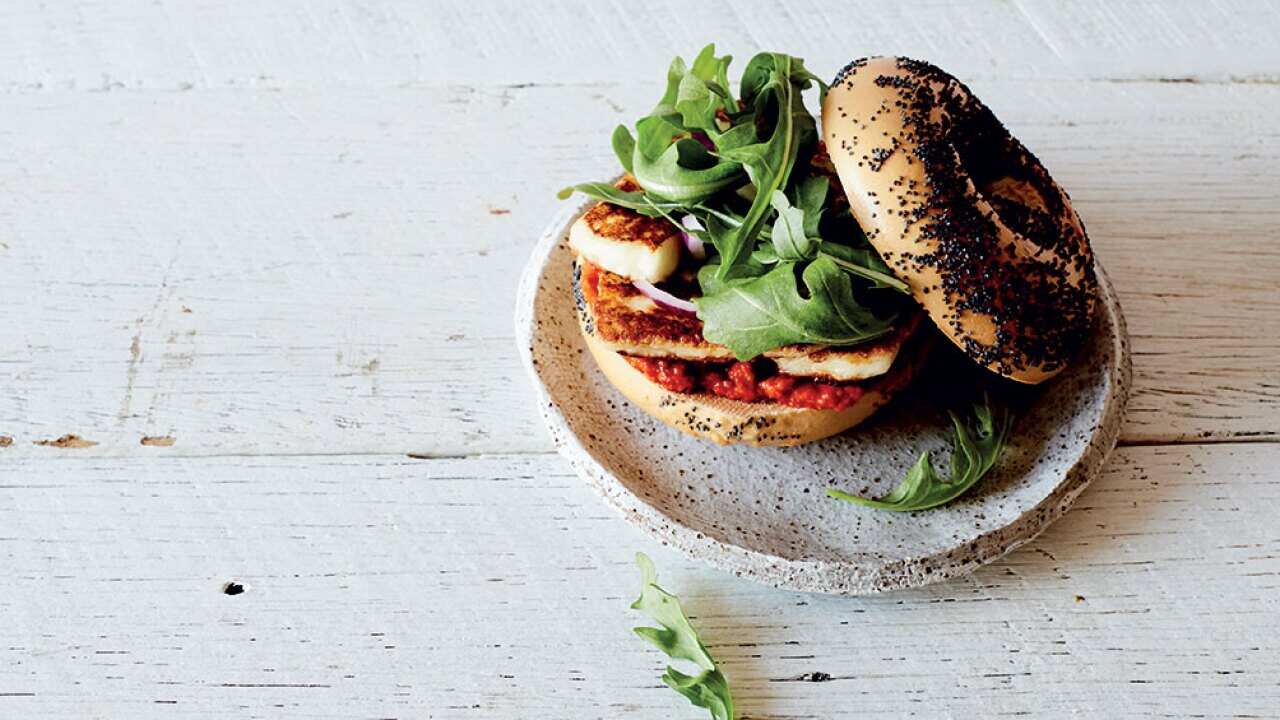 Haloumi with ajvar