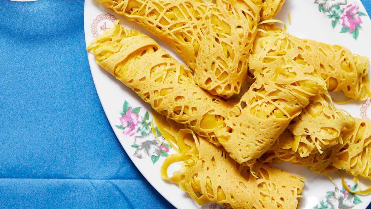 Roti jala (Lacy pancakes)