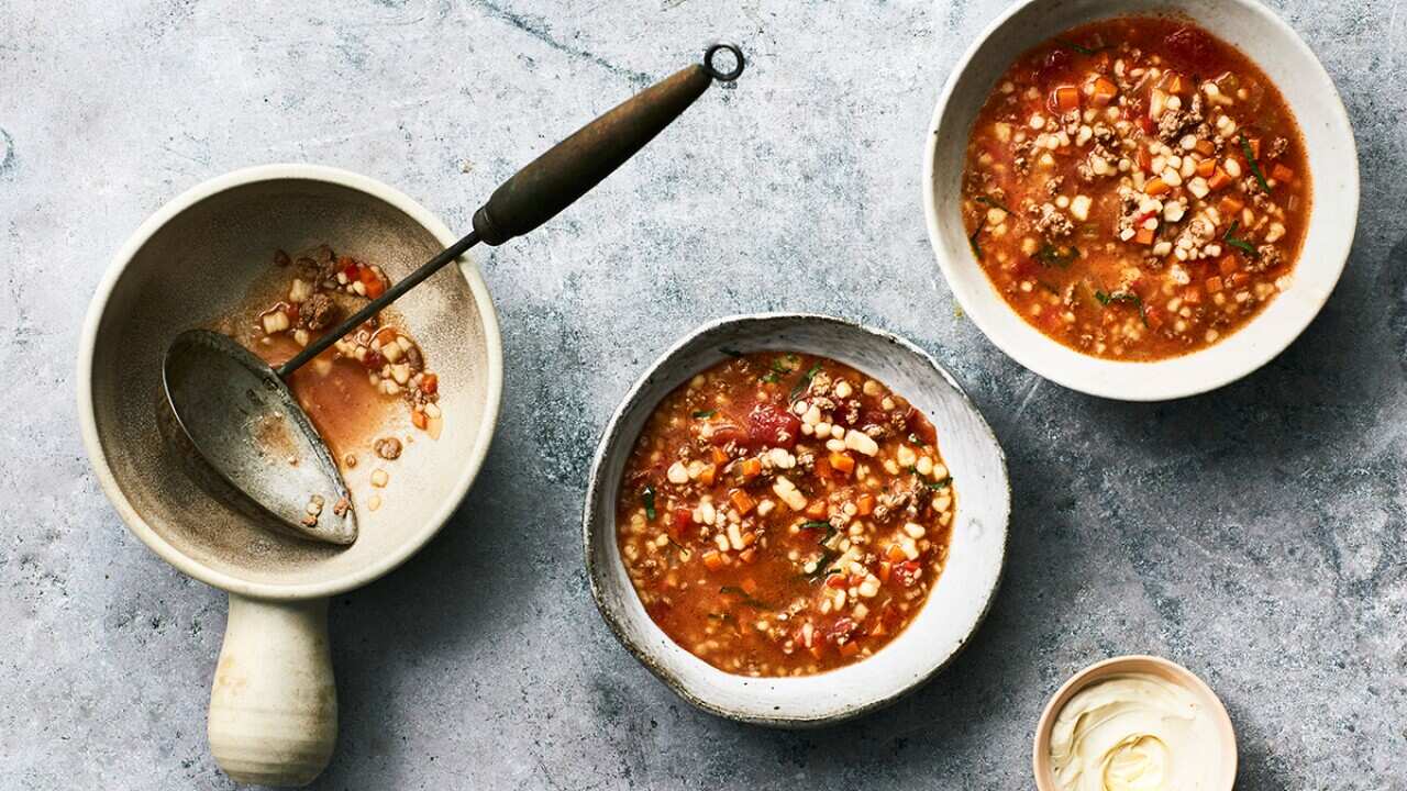 Sourdough noodle soup (tarhana)