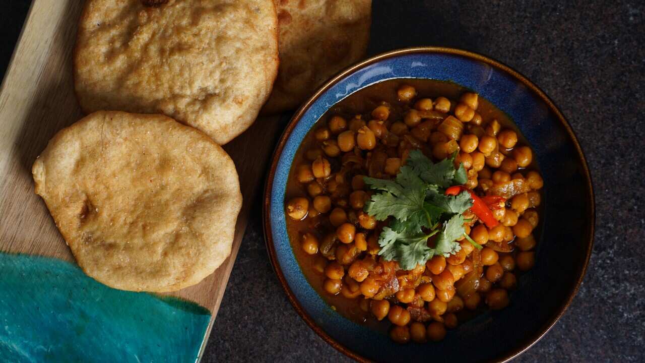 Chole bhature (chickpea curry)