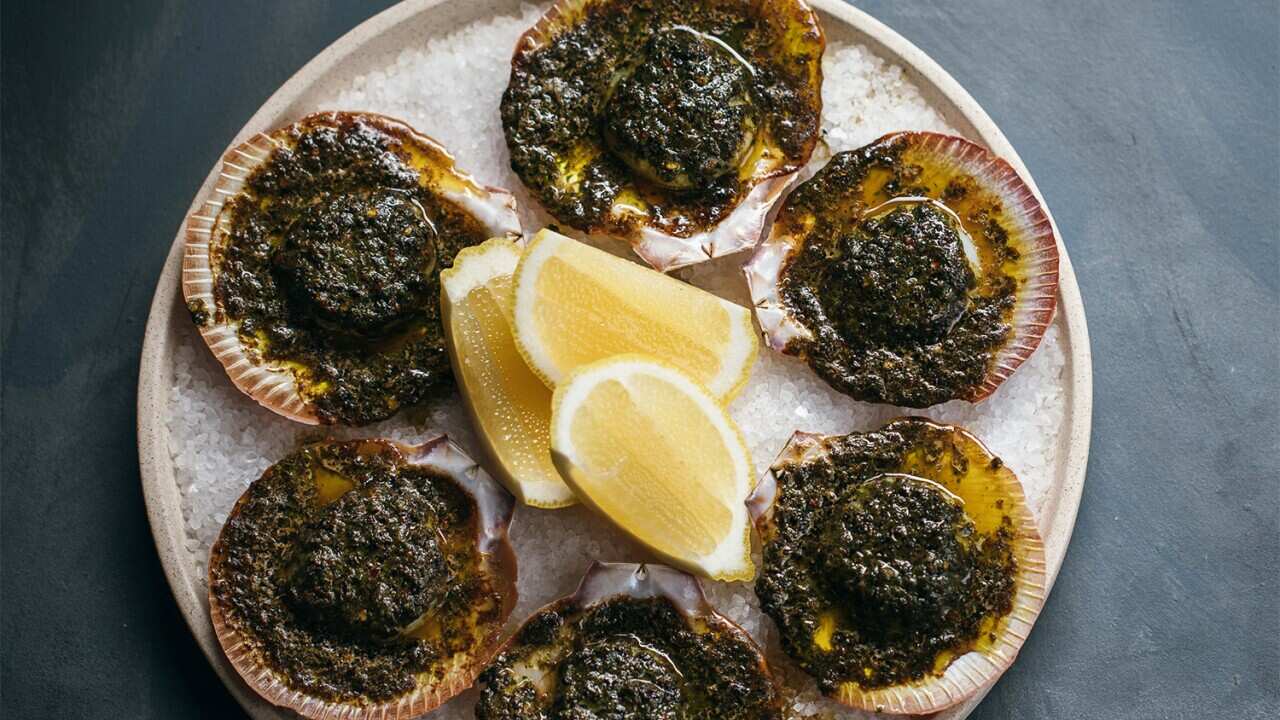 Scallops with kombu butter and lemon