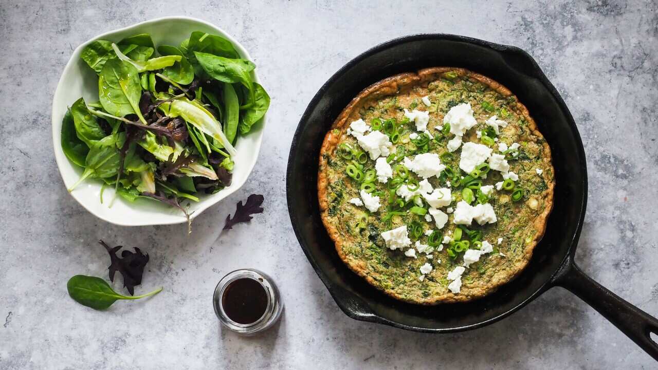 Sheep cheese frittata