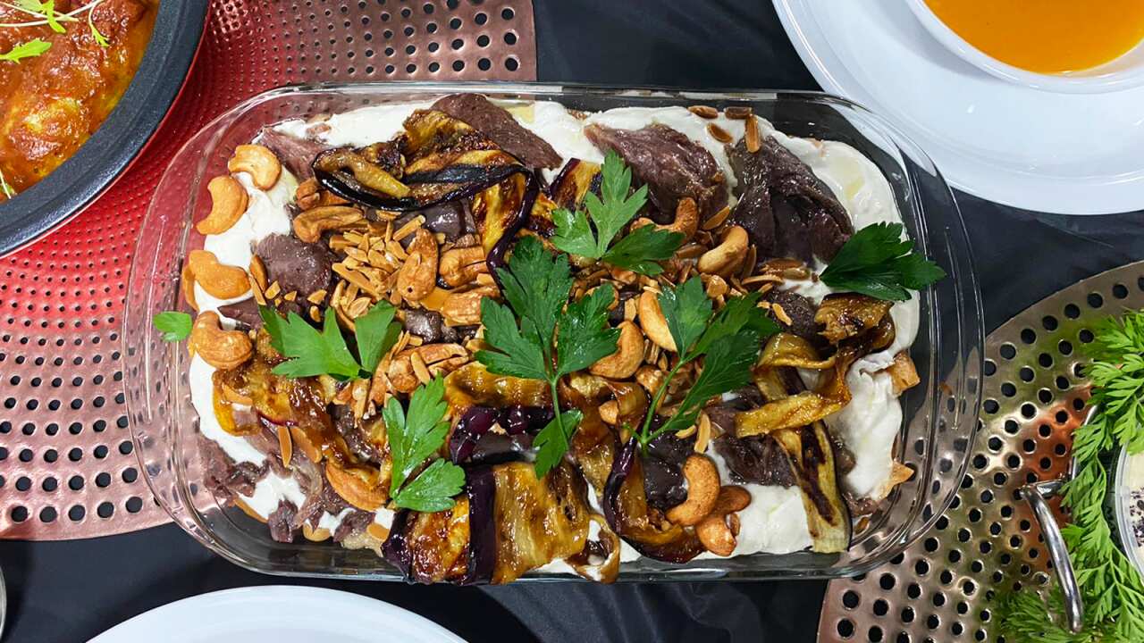 Fatteh with braised lamb