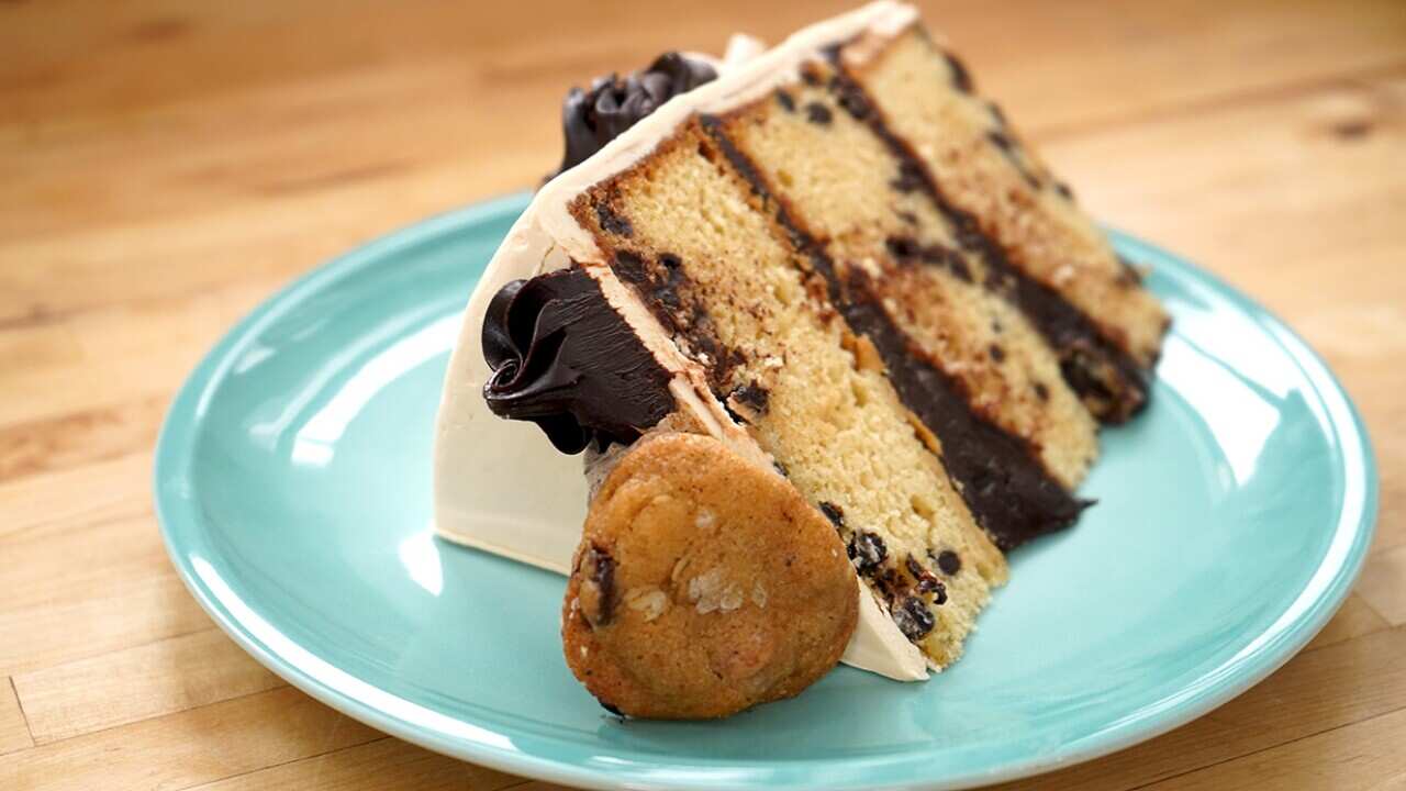 Chocolate chip cookie layer cake