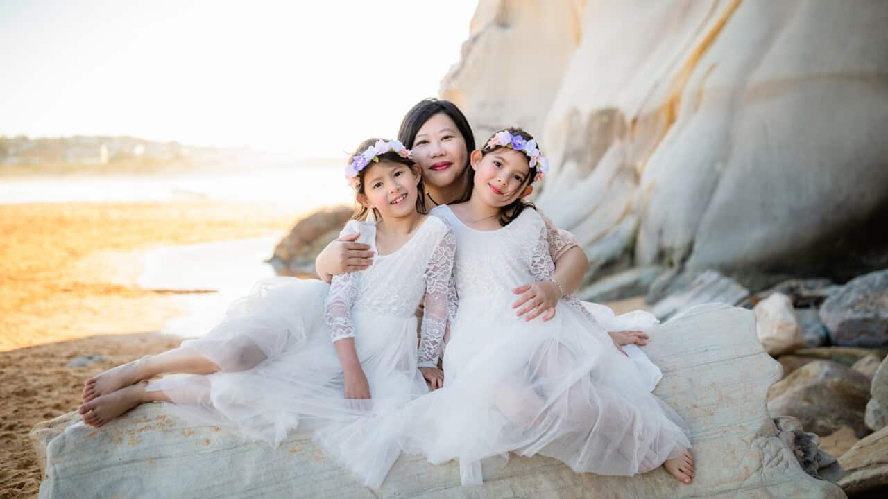 Hope Chen and Her Twin Daughters