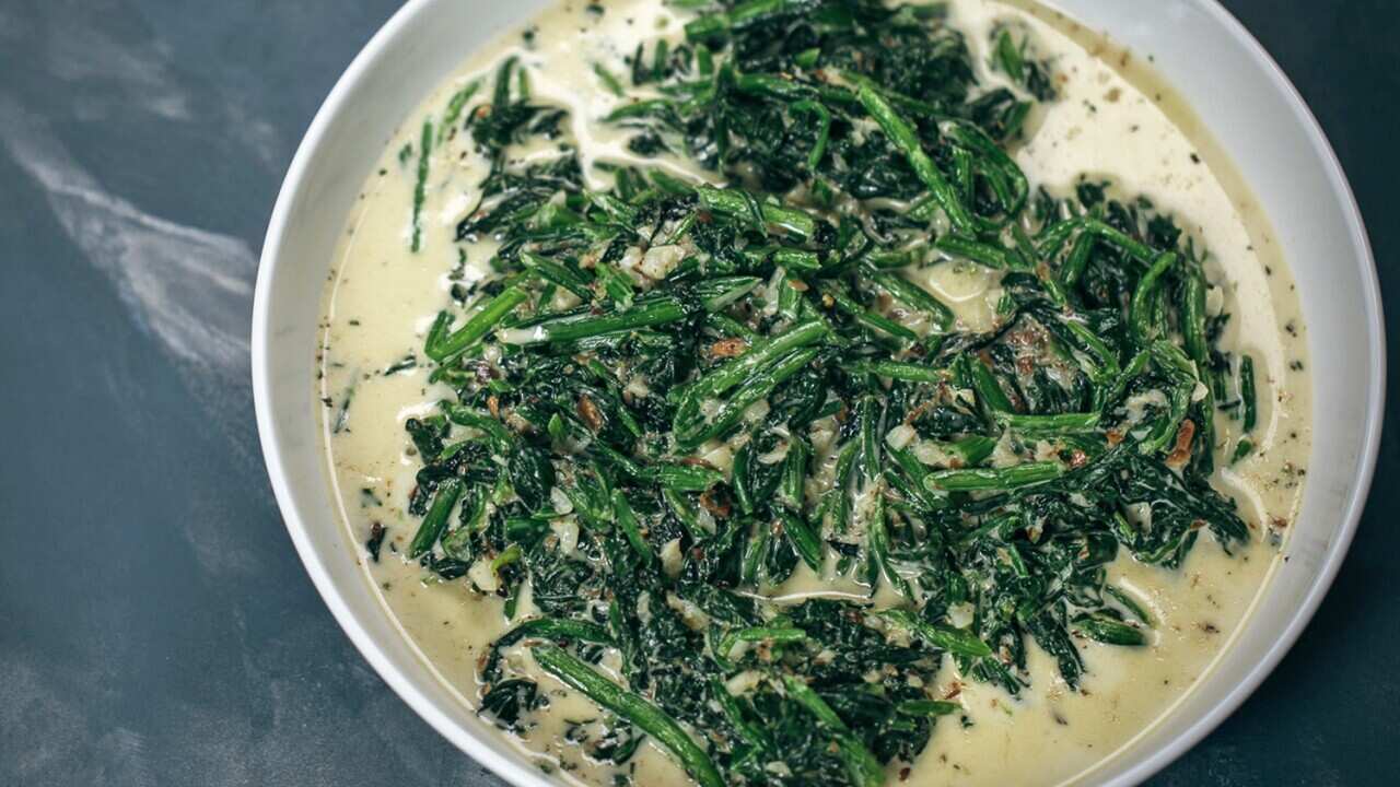 Creamed spinach