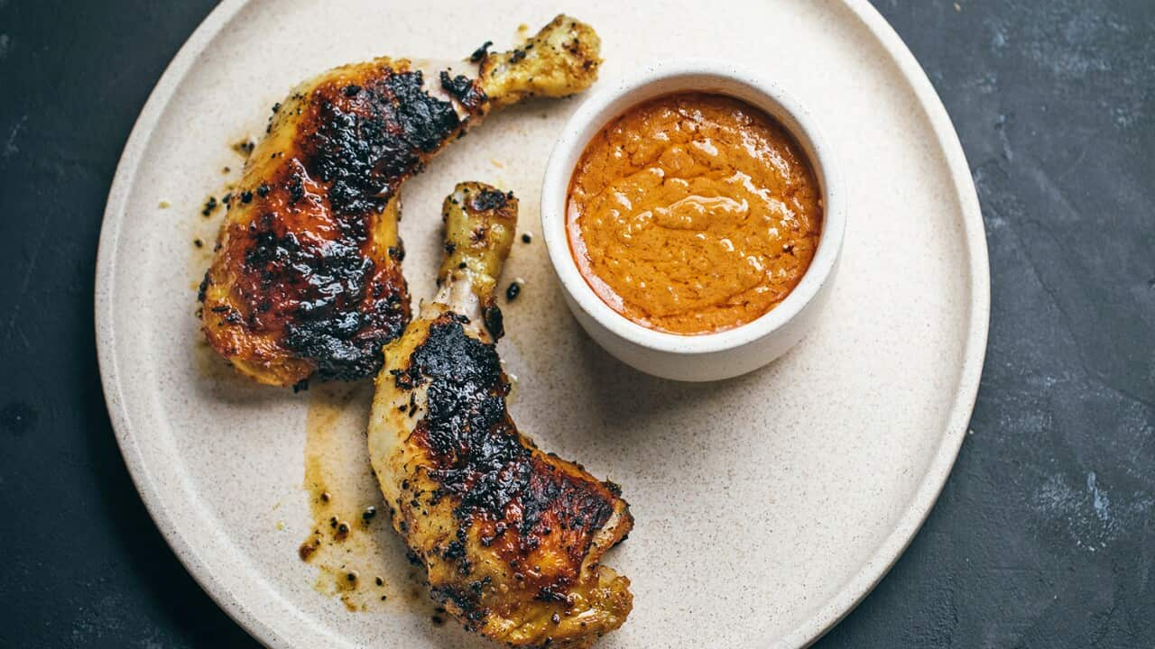 Barbecued satay chicken