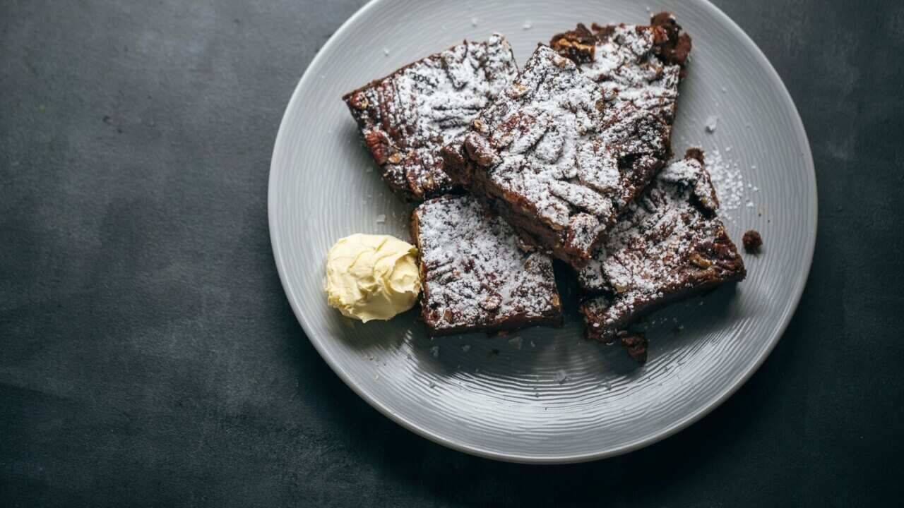 Dark chocolate, cranberry and sweet potato brownies