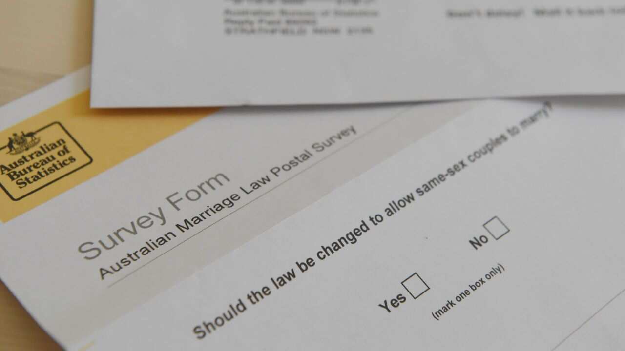 An Australian Bureau of Statistics postal vote for same-sex marriage.