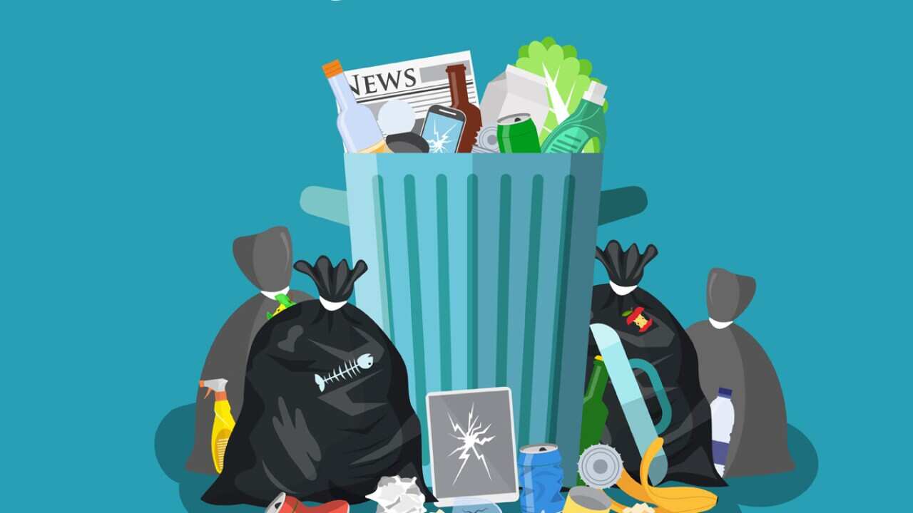 Rubbish bin illustration