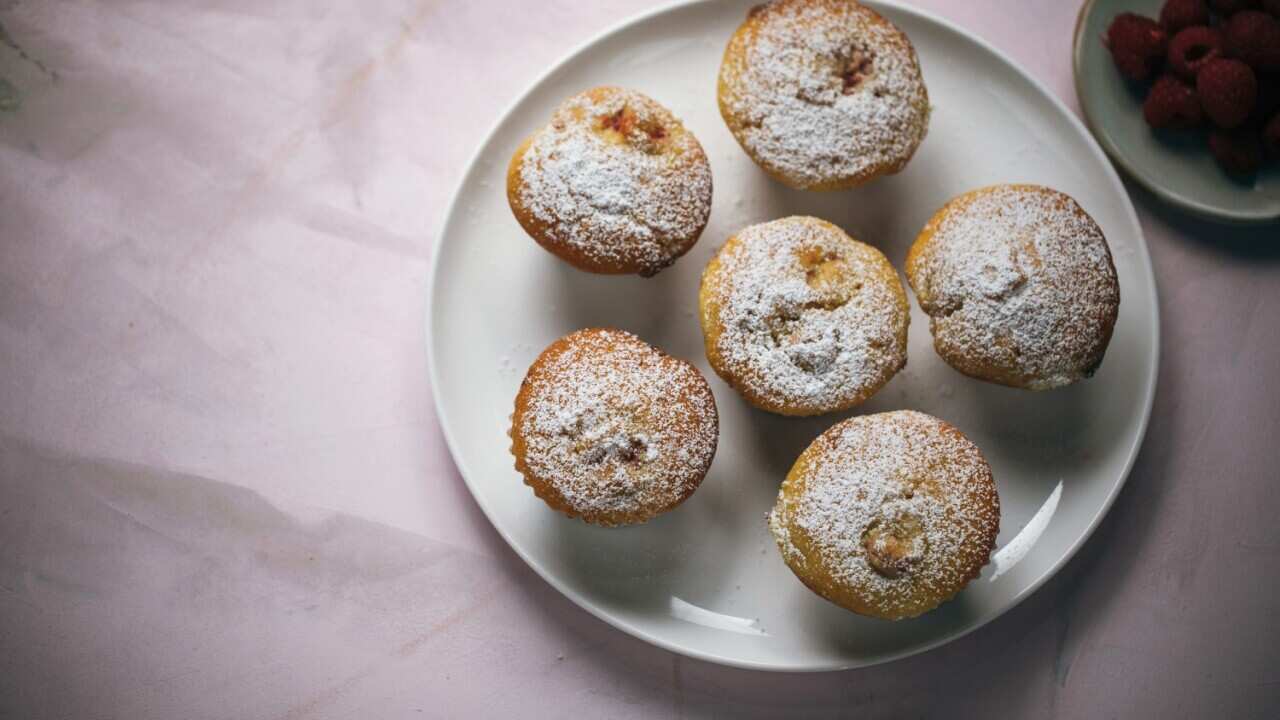 Raspberry and white chocolate muffins