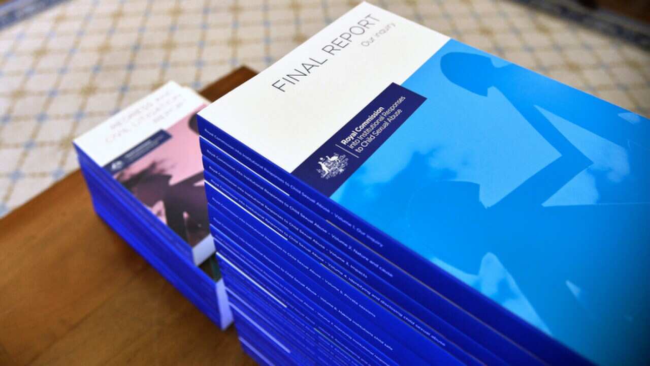 Copies of the Final Report of the Royal Commission into Institutional Responses to Child Sexual Abuse at Government House, in Canberra