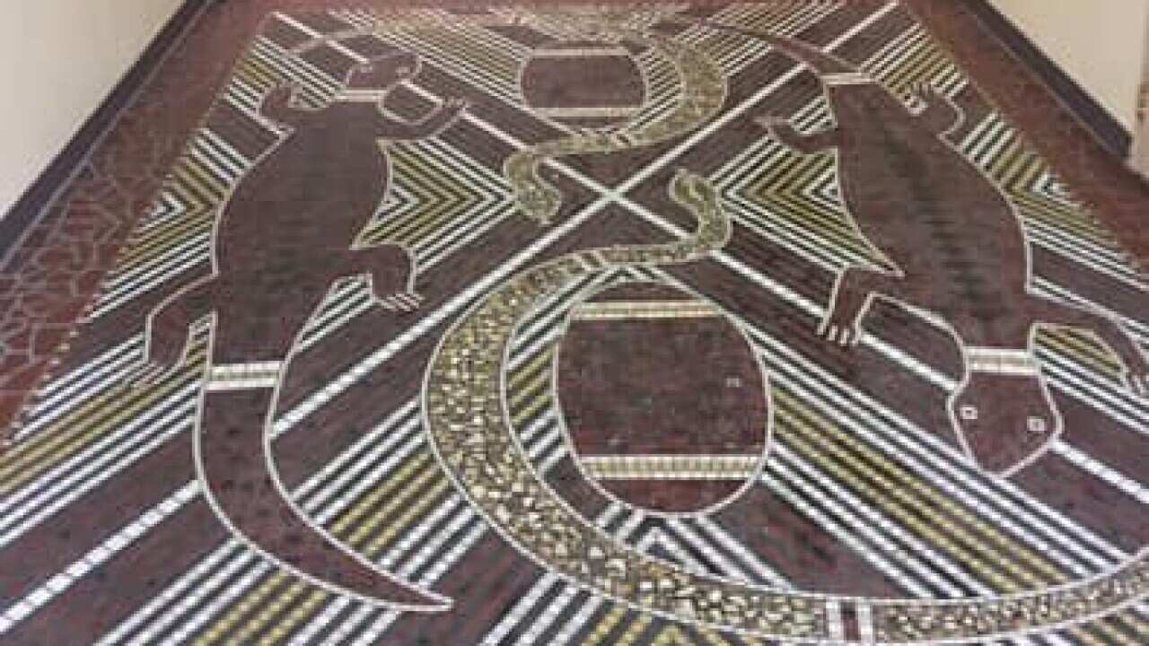 Terry Yumbulul's floor mosaic.