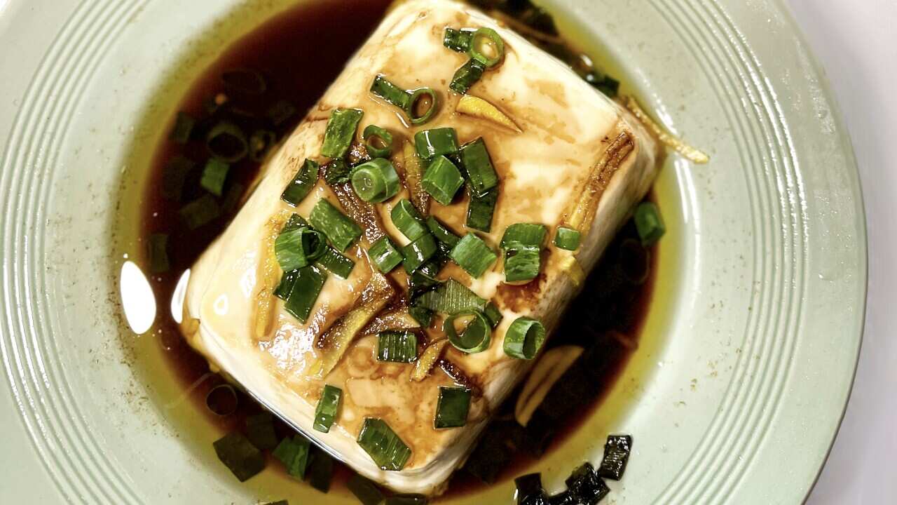 Tofu dinner overhead