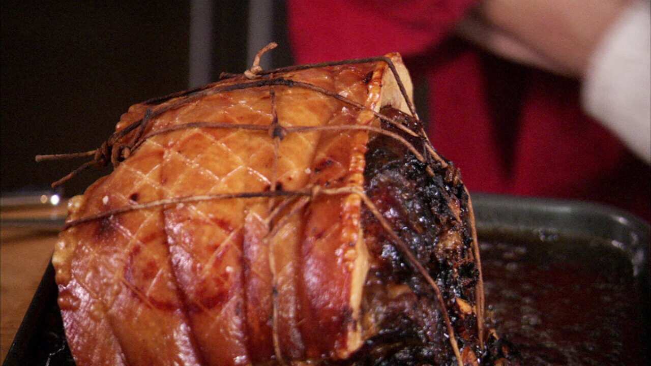 Stuffed shoulder of pork