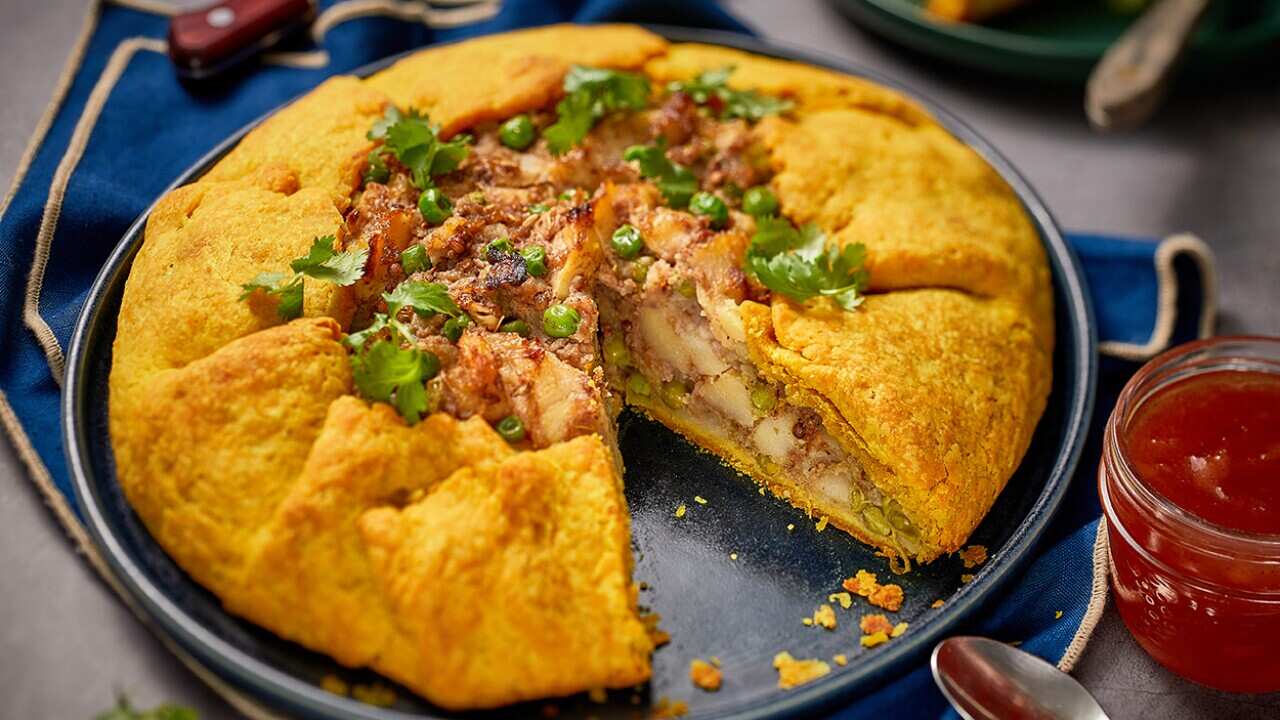 Vegan samosa galette