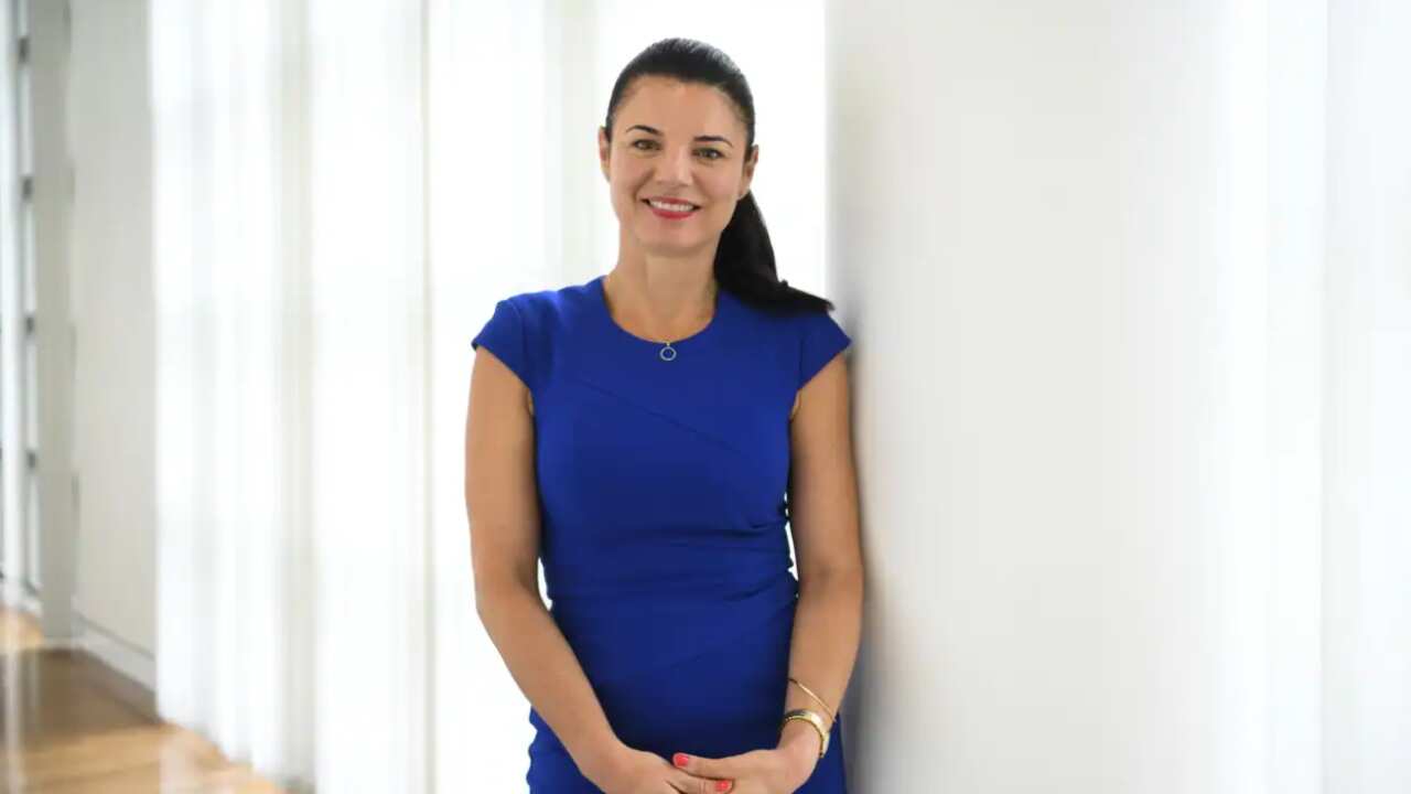 Liberal member for Reid Dr Fiona Martin poses for photographs at Parliament House in Canberra in November 2021. 