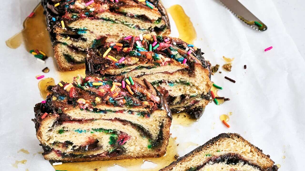 Sprinkle butter babka loaf 