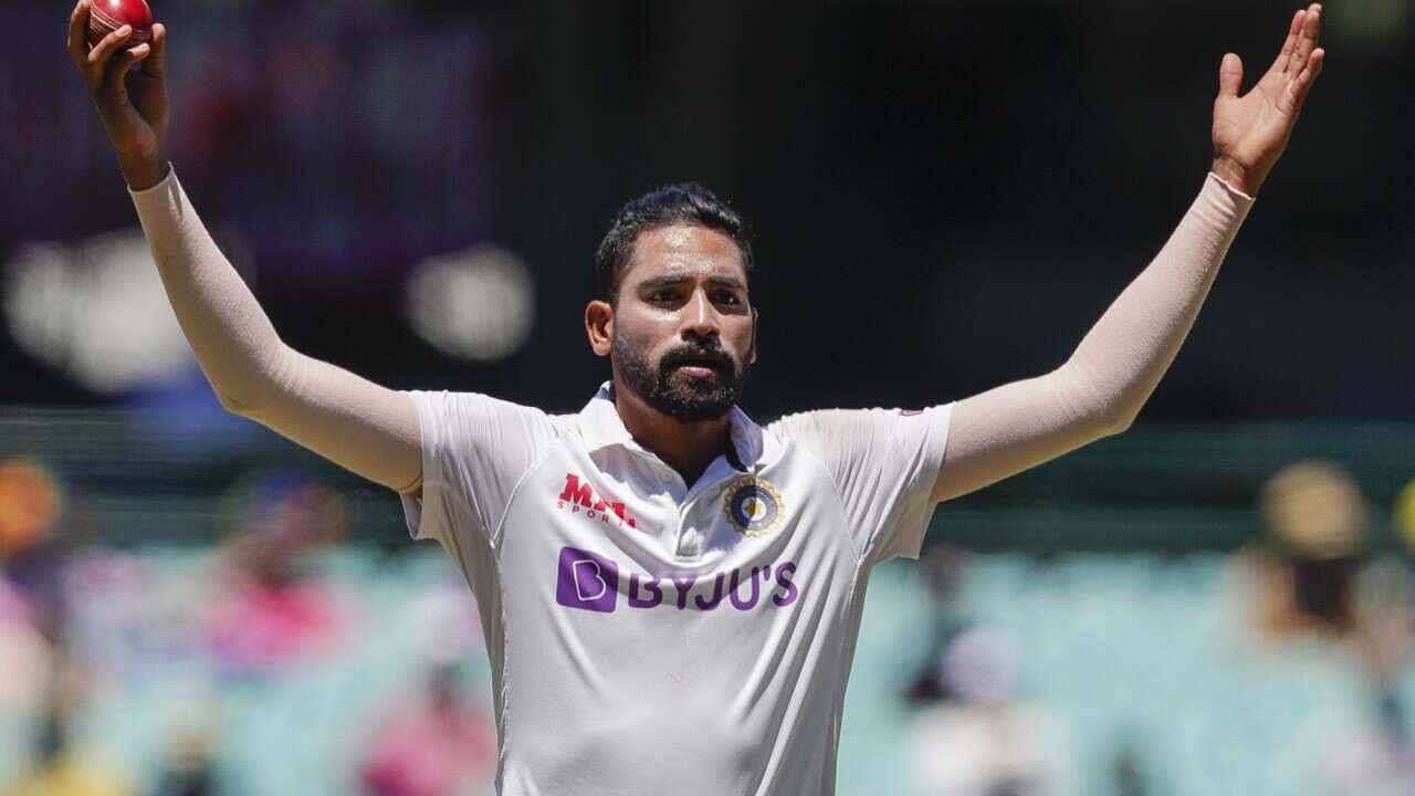 Indian cricket player Mohammed Siraj. 