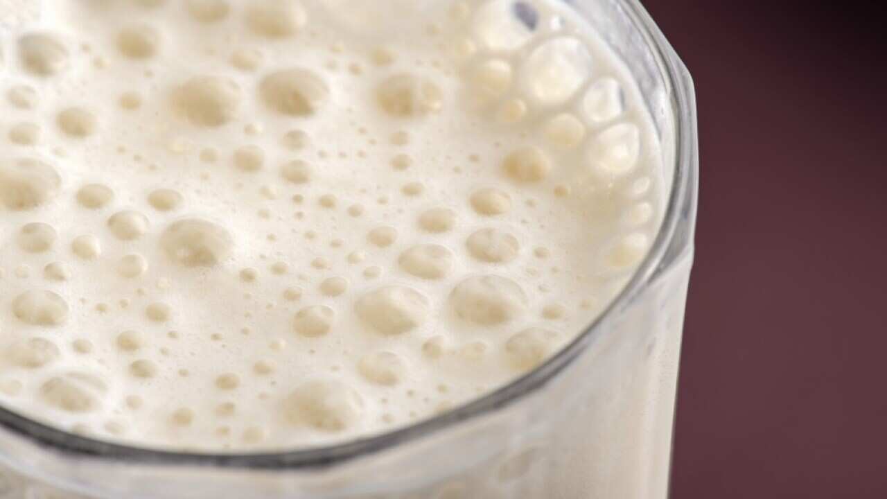 milk with bubbles