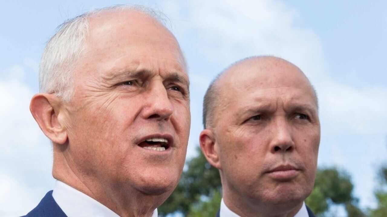 File images of Prime Minister Malcolm Turnbull and Home Affairs Minister Peter Dutton Source: AAP 