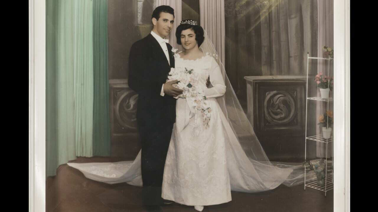 Marriage of Stamatoula Raissis and George Pavlakison 11 July 1965 at Greek Orthodox Church of Holy Trinity, Surry Hills, NSW. 