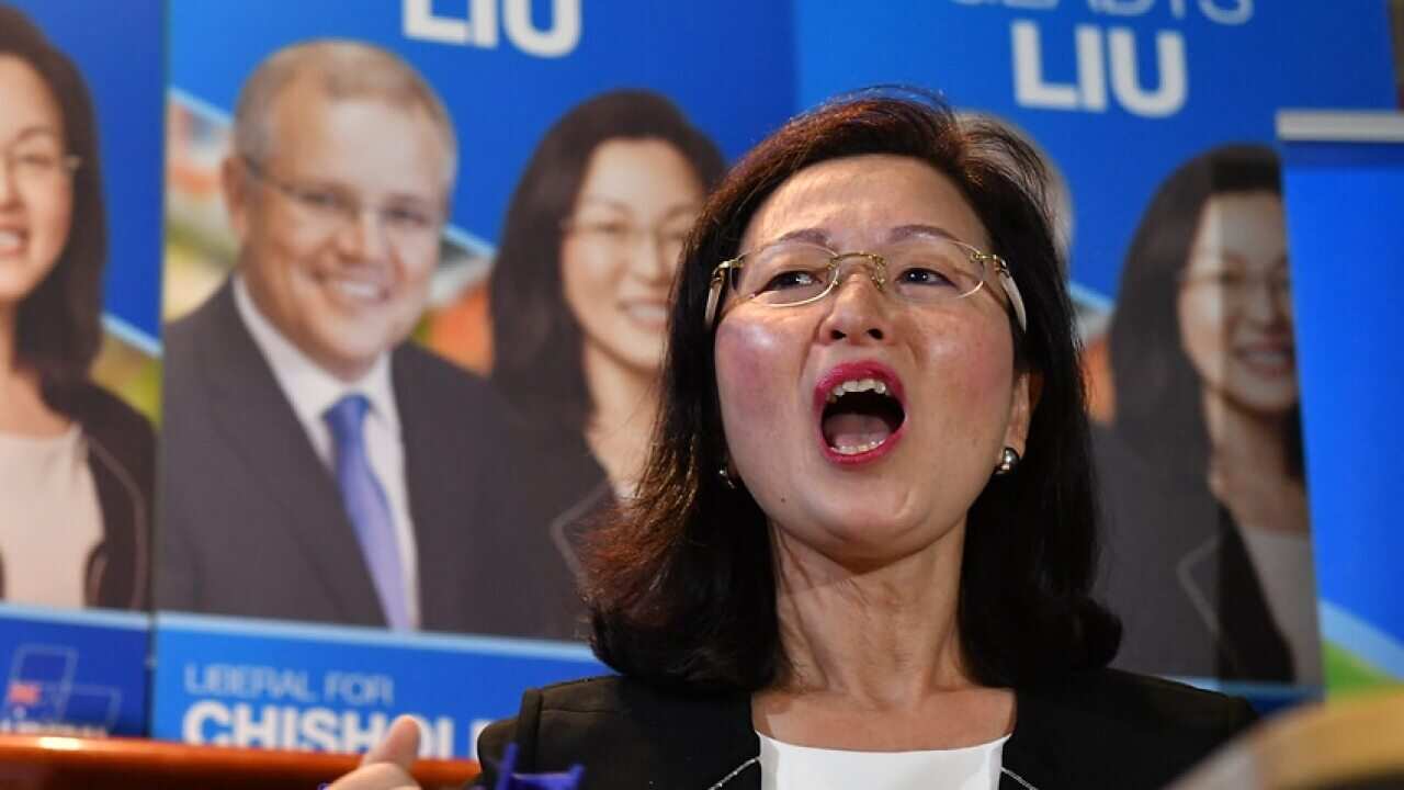 Liberal candidate for Chisholm Gladys Liu at her campaign launch at the Box Hill Golf Club in Melbourne, Monday, April 15, 2019.