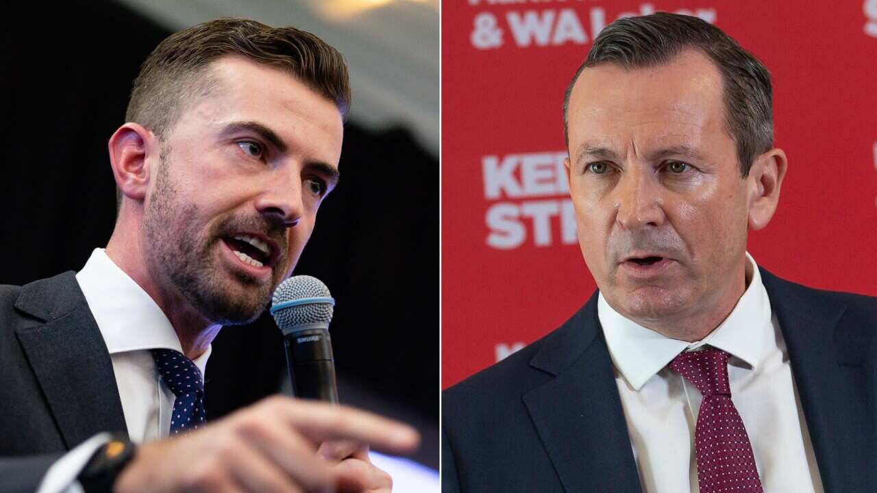 WA Liberal candidate Zak Kirkup (left) and Labor Premier Mark McGowan