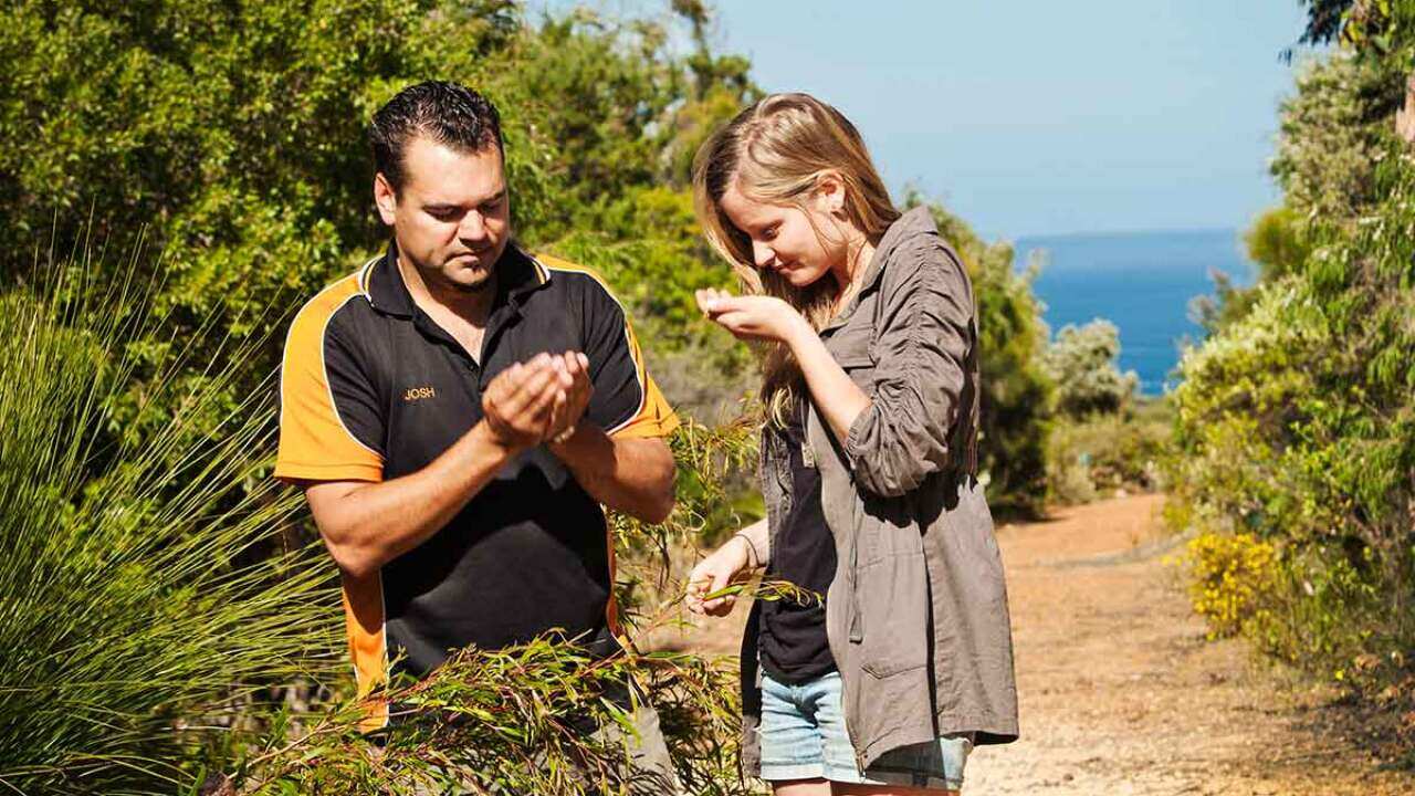 Josh Whiteland of Koomal Dreaming runs Aboriginal cultural tours.