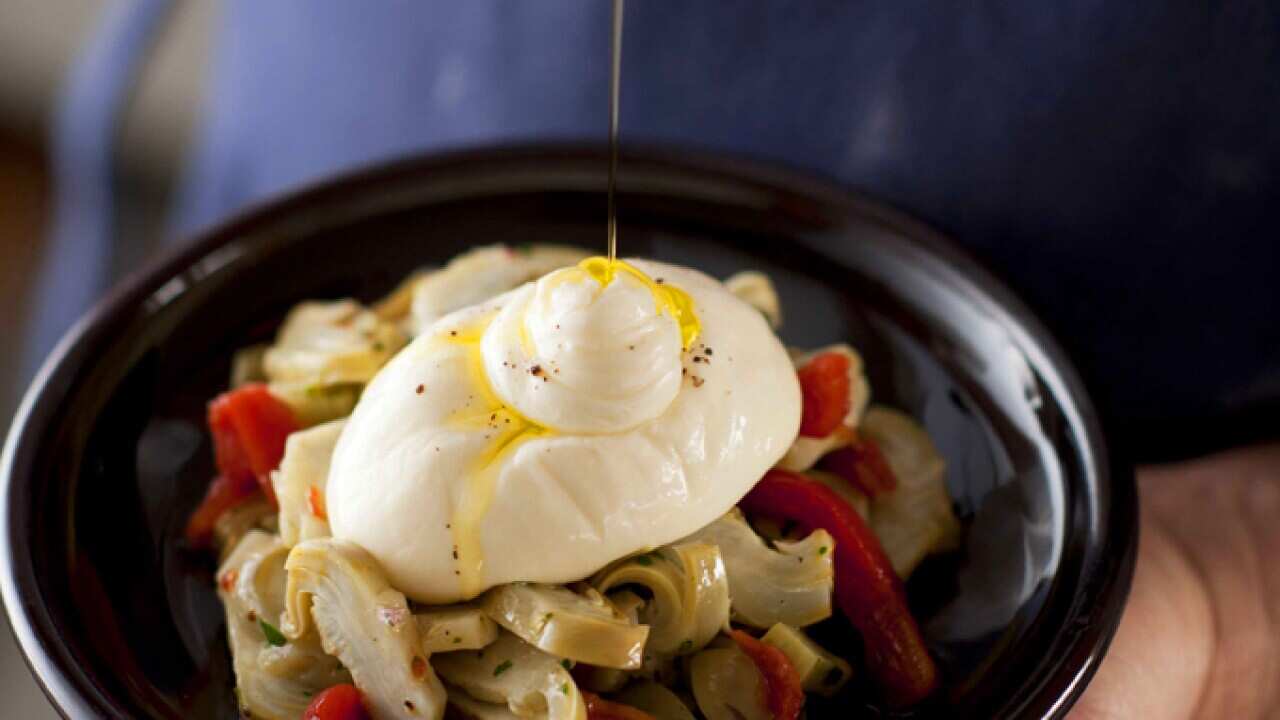 Burrata with artichoke