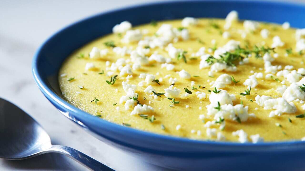 Ioanian polenta with feta