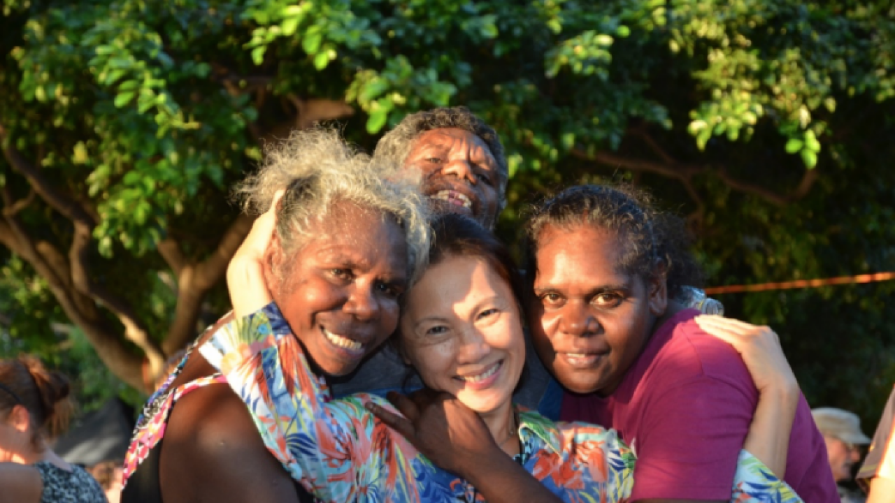 Ms. Diem Dang with Indigenous Australian in Northern Territory 