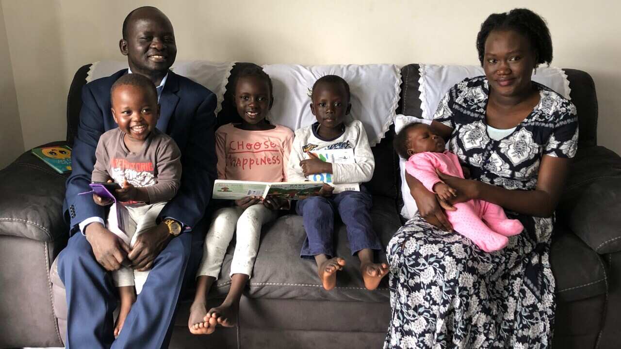 Santino Atem Deng and family help to support other African migrant families during the COVID pandemic