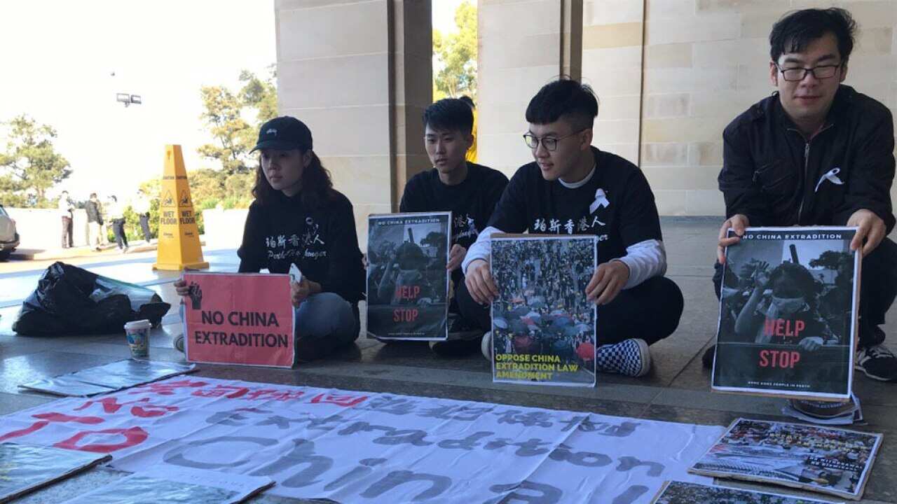 Hong Kong Australians in Perth held assembly rally to show support to HK on 26 Jun 2019.