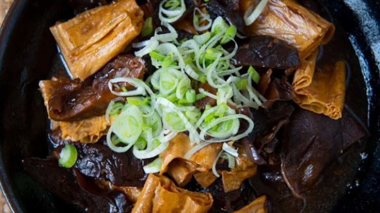 mushroom bean curd vegetarian