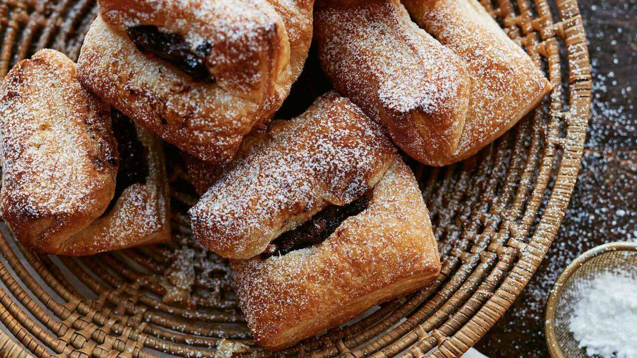 Hájas Hungarian lard pastries with plum jam