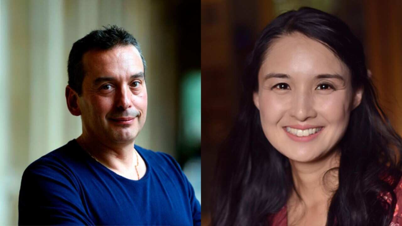 Composite photo of Christos Tsiolkas and Alice Pung