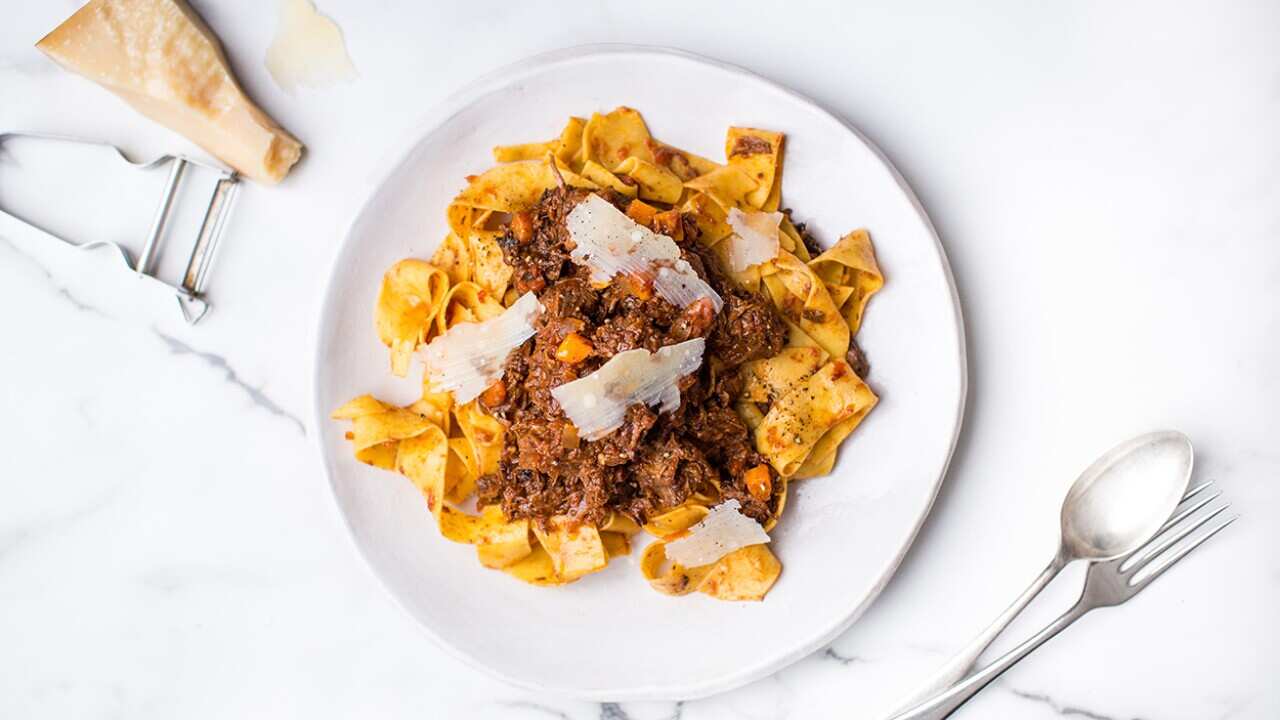 Slow-cooked beef ragu with pappardelle