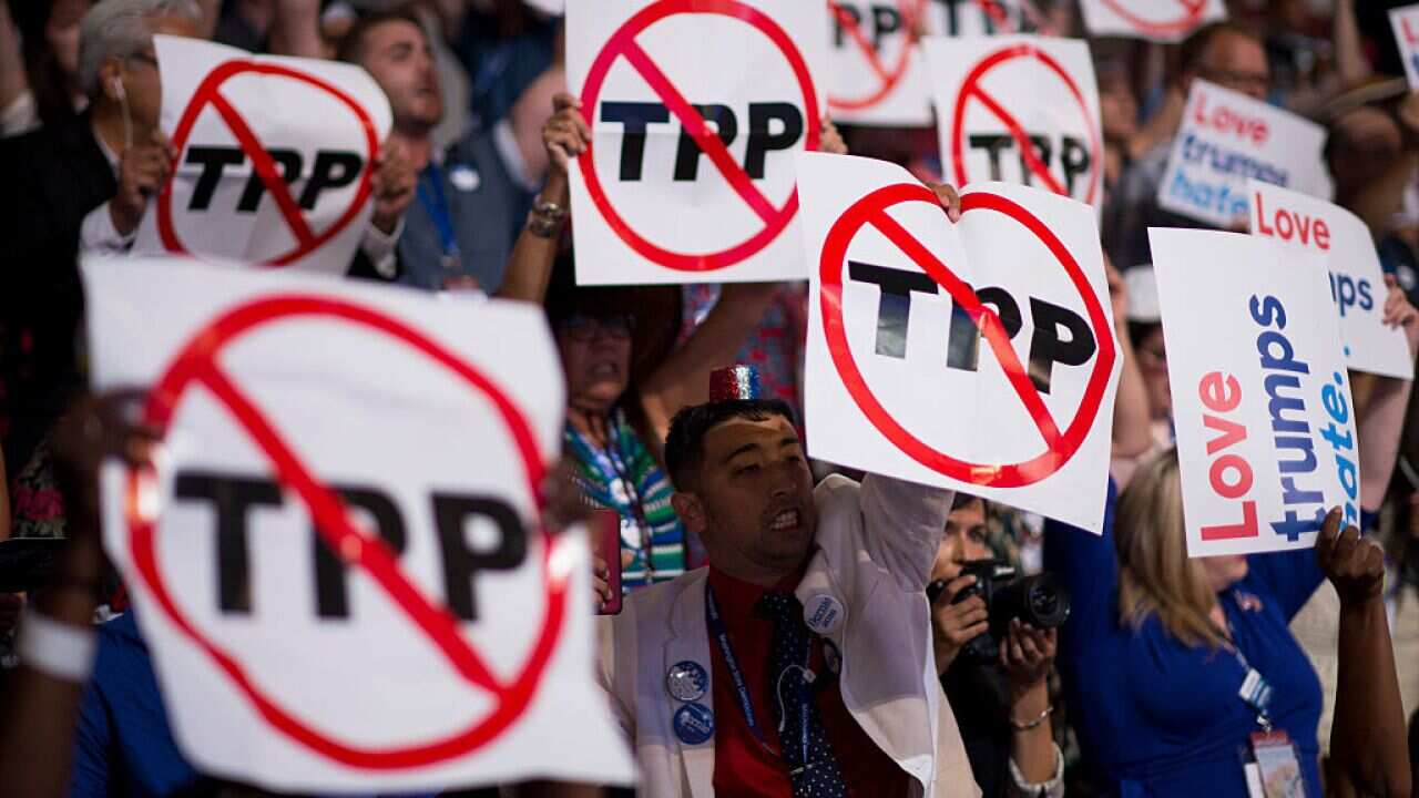 TPP protesters in the US