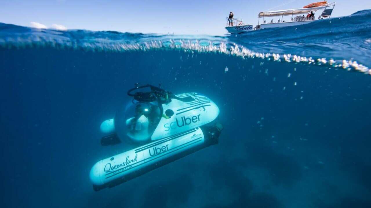 Uber and Queensland, Australia, are giving riders the opportunity to explore the Great Barrier Reef in the world's first rideshare submarine, scUber.