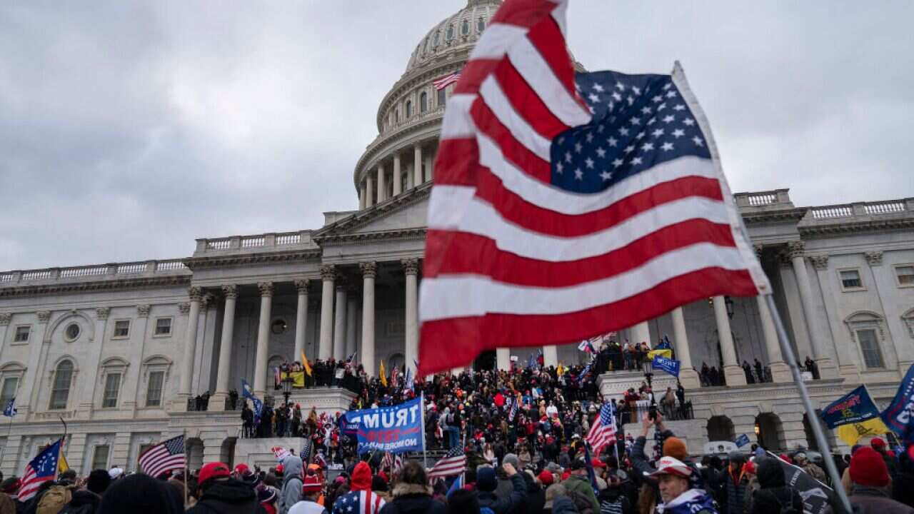 Donald Trump supporters gather in Washington DC to protest the election he lost.